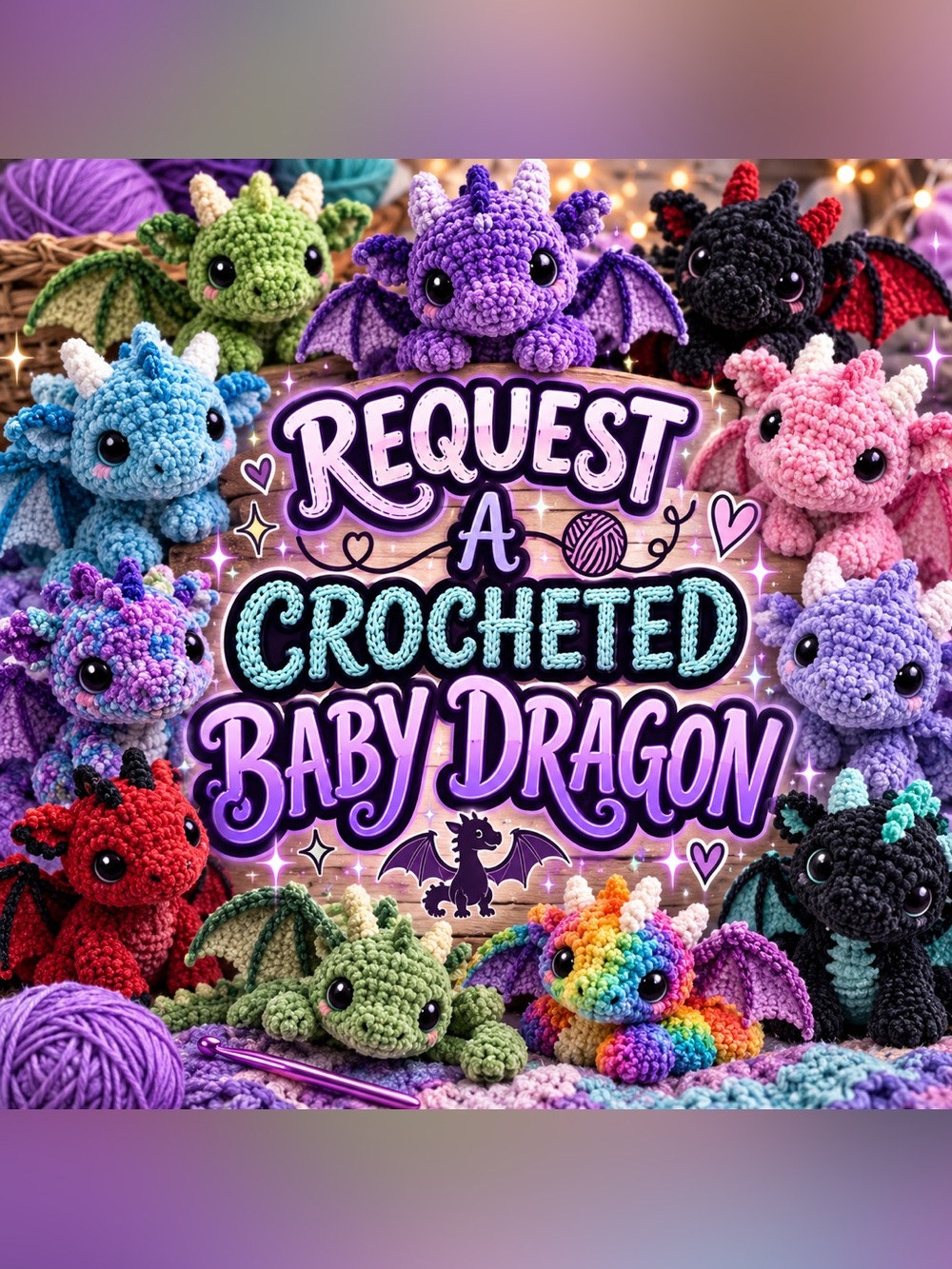 Crocheted Baby Dragon Request